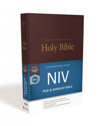 NIV, Pew and Worship Bible, Hardcover, Burgundy, Comfort Print - Hardcover