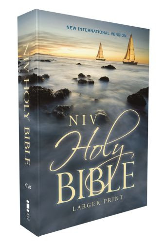 NIV, Holy Bible, Larger Print, Economy Edition, Paperback, Blue, Comfort Print - Softcover