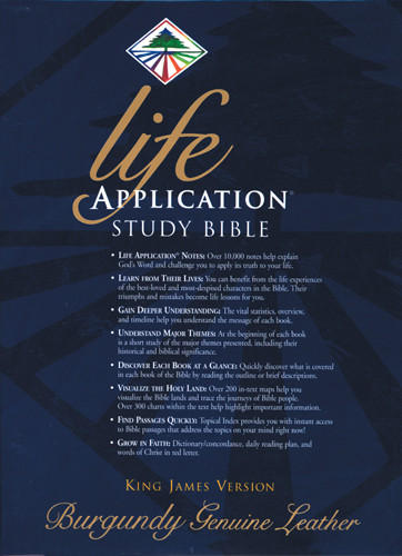 Life Application Study Bible KJV - Genuine Leather Burgundy With ribbon marker(s)