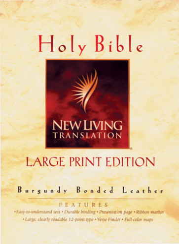 Large Print Bible: NLT1 - Bonded Leather Burgundy