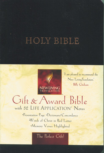Gift and Award Bible: NLT1 - Imitation Leather Black