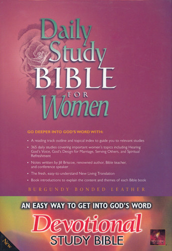 Daily Study Bible for Women NLT - Bonded Leather Burgundy