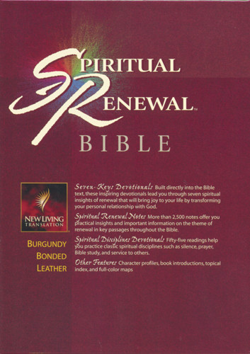 Spiritual Renewal Bible: NLT1 - Bonded Leather Burgundy