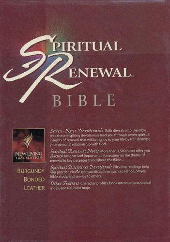 Spiritual Renewal Bible: NLT1 - Bonded Leather Burgundy With thumb index