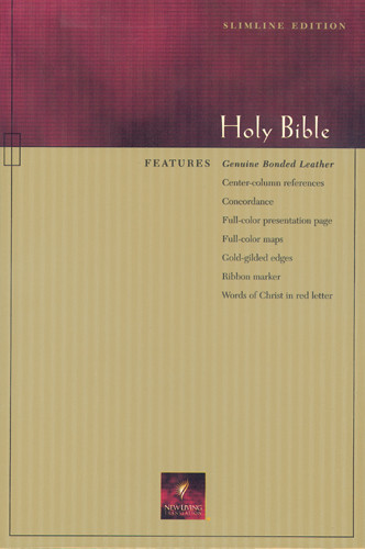 Slimline Reference Bible NLT1 - Bonded Leather Burgundy