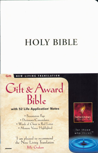 Gift and Award Bible: NLT1 - Imitation Leather White