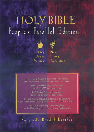 People's Parallel Edition: KJV/NLT1 - Bonded Leather Burgundy With thumb index