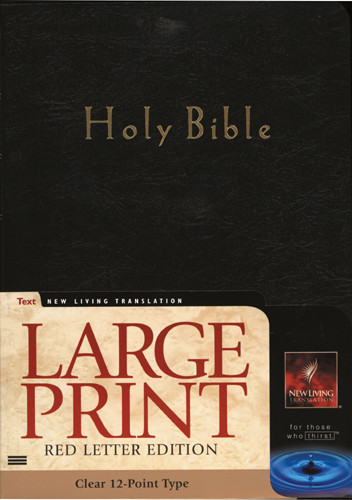 Large Print Bible: NLT1 - Imitation Leather Black