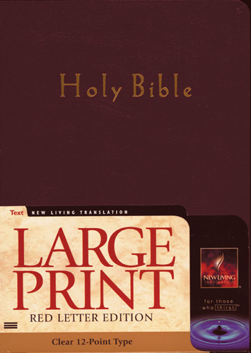 Large Print Bible: NLT1 - Imitation Leather Burgundy