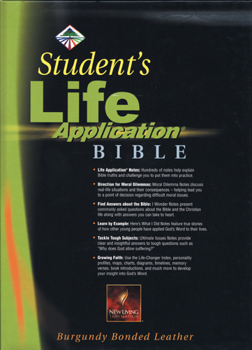 Student's Life Application Bible: NLT1 - Bonded Leather Burgundy With thumb index