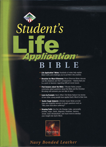Student's Life Application Bible: NLT1 - Bonded Leather Navy With thumb index