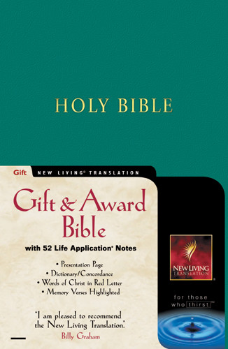 Gift and Award Bible: NLT1 - Imitation Leather Teal