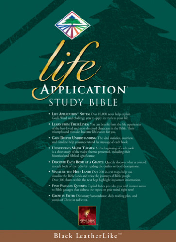 Life Application Study Bible: NLT1 - Imitation Leather Black