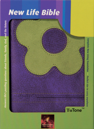 New Life Bible Compact Edition: NLT1, TuTone - LeatherLike Green/Purple With ribbon marker(s)