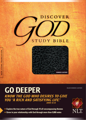 The Discover God Study Bible NLT - Bonded Leather Black