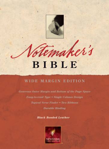 Notemaker's Bible: NLT1 - Sewn Black Bonded Leather
