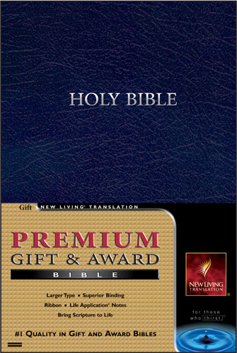 Premium Gift and Award Bible: NLT1 - Imitation Leather Navy