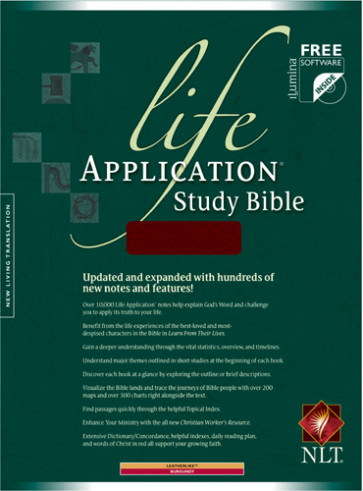 Life Application Study Bible NLT - LeatherLike Burgundy With ribbon marker(s)