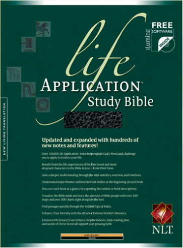 Life Application Study Bible NLT - LeatherLike Black With ribbon marker(s)