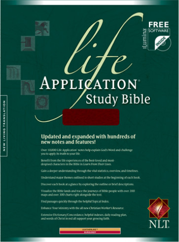 Life Application Study Bible NLT - LeatherLike Burgundy With thumb index and ribbon marker(s)