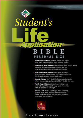 Student's Life Application Bible Personal Size: NLT1 - Bonded Leather Black