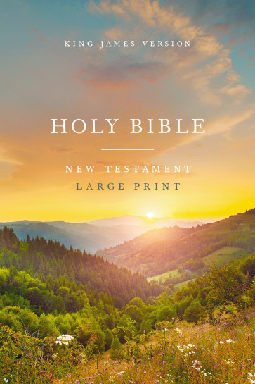 KJV Large Print Outreach New Testament Bible, Scenic Softcover, Comfort Print - Softcover