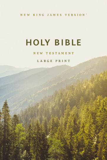 NKJV Large Print Outreach New Testament Bible, Scenic Softcover, Comfort Print - Softcover