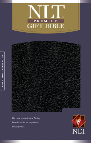 Premium Gift Bible NLT - Imitation Leather Black With ribbon marker(s)