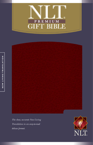 Premium Gift Bible NLT - Imitation Leather Burgundy With ribbon marker(s)