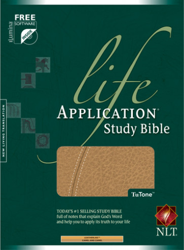 Life Application Study Bible NLT, TuTone - LeatherLike Camel With ribbon marker(s)