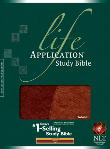 Life Application Study Bible NLT, TuTone - LeatherLike Brown/Tan With ribbon marker(s)