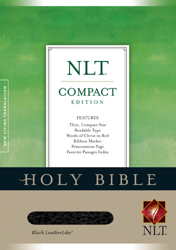 Compact Edition Bible NLT - LeatherLike Black With ribbon marker(s)