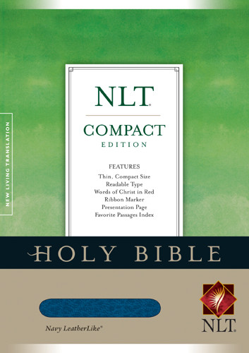 Compact Edition Bible NLT - LeatherLike Navy With ribbon marker(s)