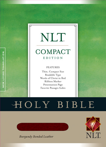 Compact Edition Bible NLT - Bonded Leather Burgundy With ribbon marker(s)