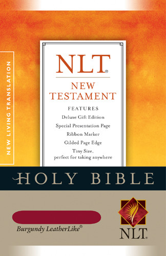 New Testament: NLT - LeatherLike Burgundy With ribbon marker(s)