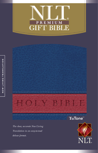 Premium Gift Bible NLT, TuTone - Imitation Leather Blue/Red With ribbon marker(s)