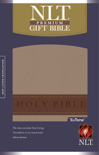 Premium Gift Bible NLT, TuTone - Imitation Leather Brown/Saddle With ribbon marker(s)