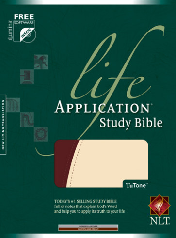 Life Application Study Bible NLT, TuTone - Bonded Leather Burgundy/Cream With ribbon marker(s)