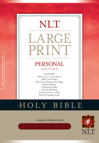 Personal Edition Large Print: NLT - Bonded Leather Burgundy