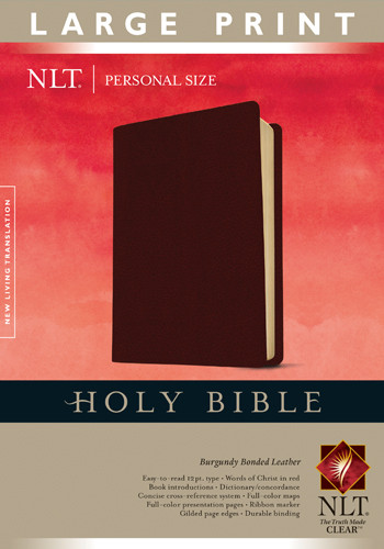 Holy Bible NLT, Personal Size Large Print edition - Bonded Leather With ribbon marker(s)