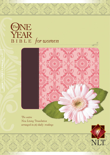 The One Year Bible for Women NLT, TuTone - LeatherLike Mocha/Blush TuTone
