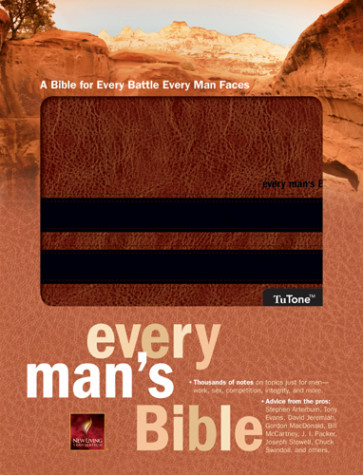Every Man's Bible NLT - LeatherLike TuTone Brown/Black