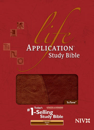Life Application Study Bible NIV, TuTone - LeatherLike Brown/Tan TuTone