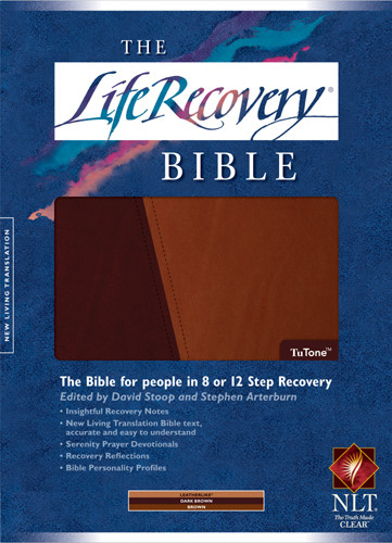 The Life Recovery Bible NLT, TuTone - LeatherLike Dark Brown/Brown TuTone Brown
