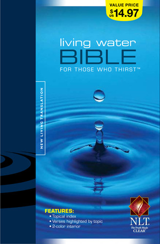 Living Water Bible NLT : For Those Who Thirst - LeatherLike Blue