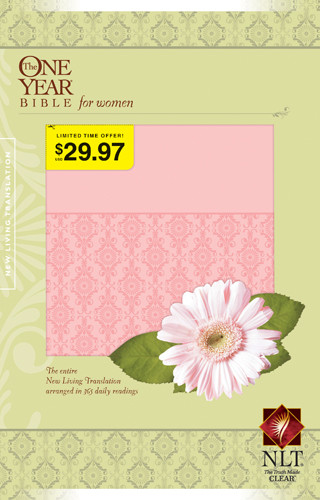 The One Year Bible for Women NLT - LeatherLike Pink