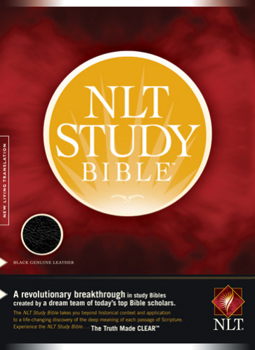 NLT Study Bible - Gen Lthr Pigskin/Cordova Grain Black