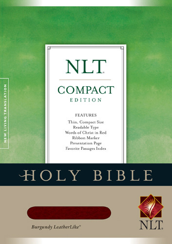 Compact Edition Bible NLT - LeatherLike Burgundy/maroon With thumb index and ribbon marker(s)