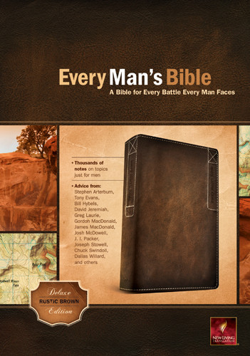 Every Man's Bible NLT - LeatherLike Rustic Brown Brown With ribbon marker(s)
