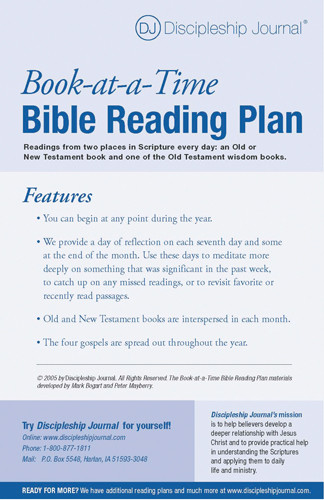 Discipleship Journal's Book-at-a-Time Bible Reading Plan - Cards